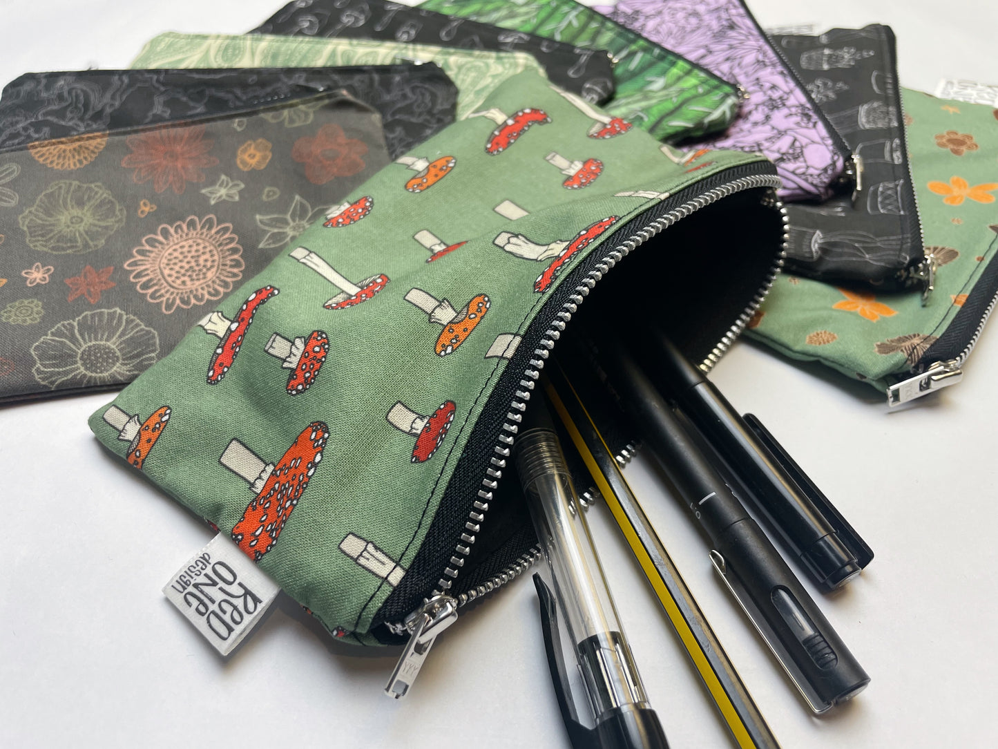 Handmade Zip Pouch | Printed Pencil Case | Small Coin Purse Make-up Pouch