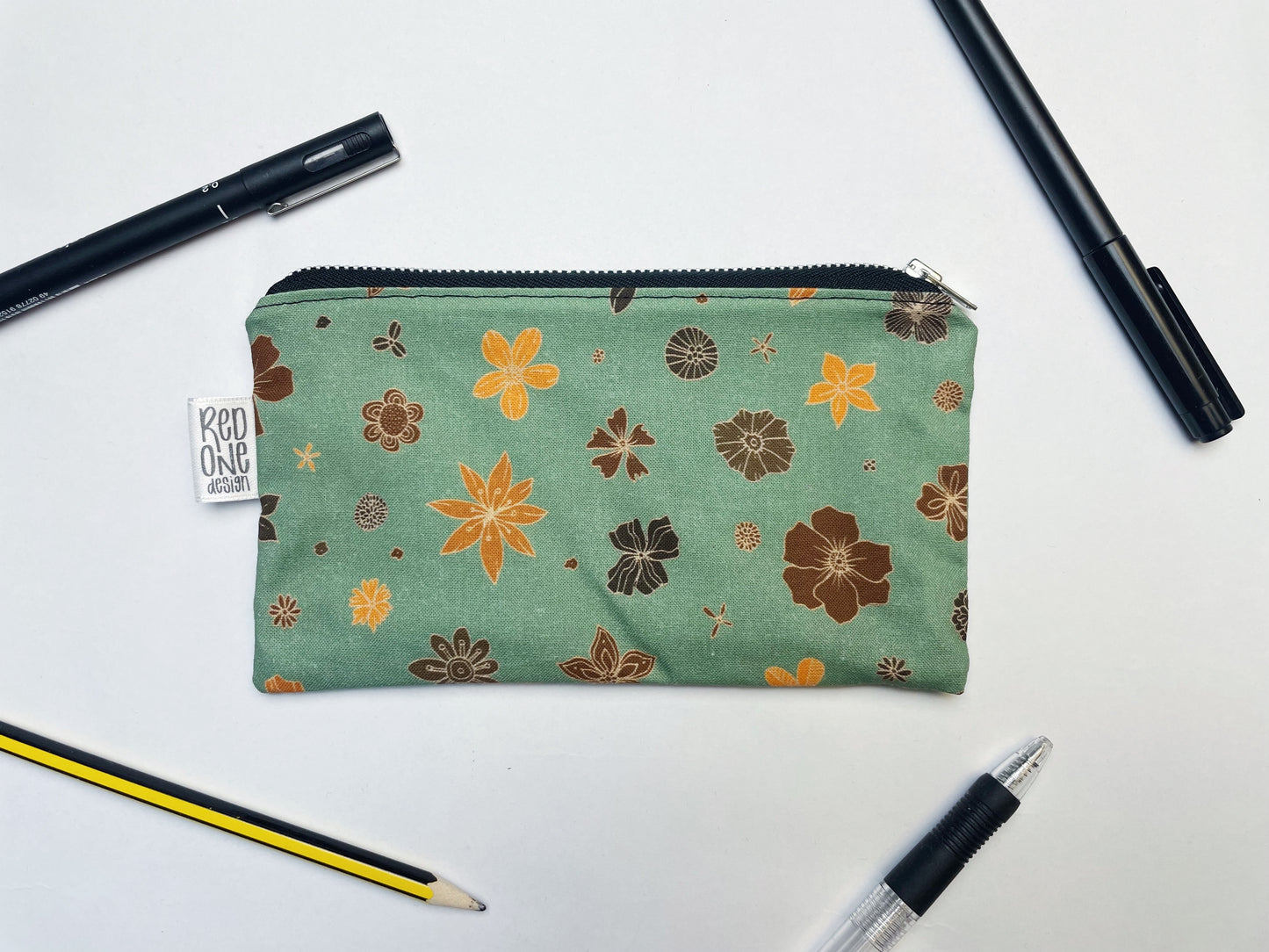 Handmade Zip Pouch | Printed Pencil Case | Small Coin Purse Make-up Pouch