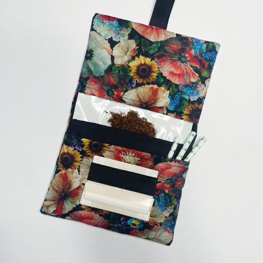 Handmade Tobacco Pouch | Floral Print Rolling Tobacco Storage Holder
