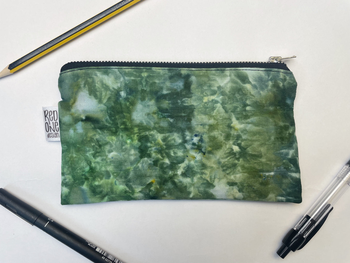 Handmade Ice Dye Zip Pouch | Colourful Pencil Case | Small Coin Purse Make-up Pouch