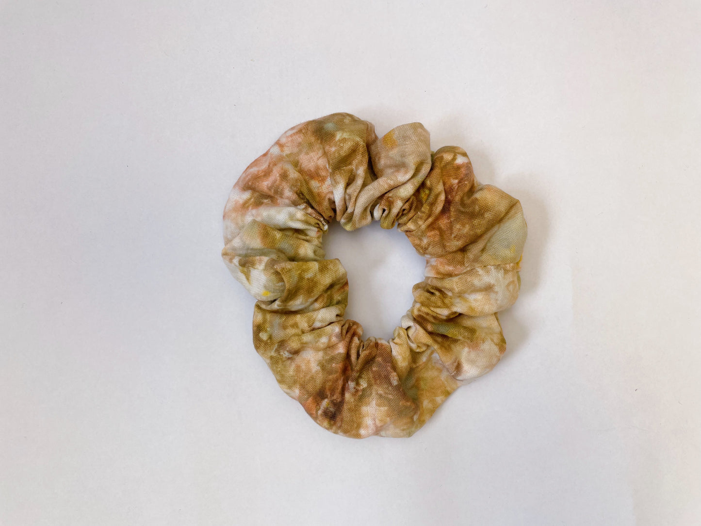 Light Brown Ice Dye Handmade Cotton Scrunchie