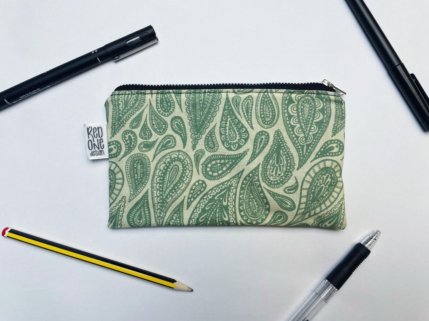 Handmade Zip Pouch | Printed Pencil Case | Small Coin Purse Make-up Pouch