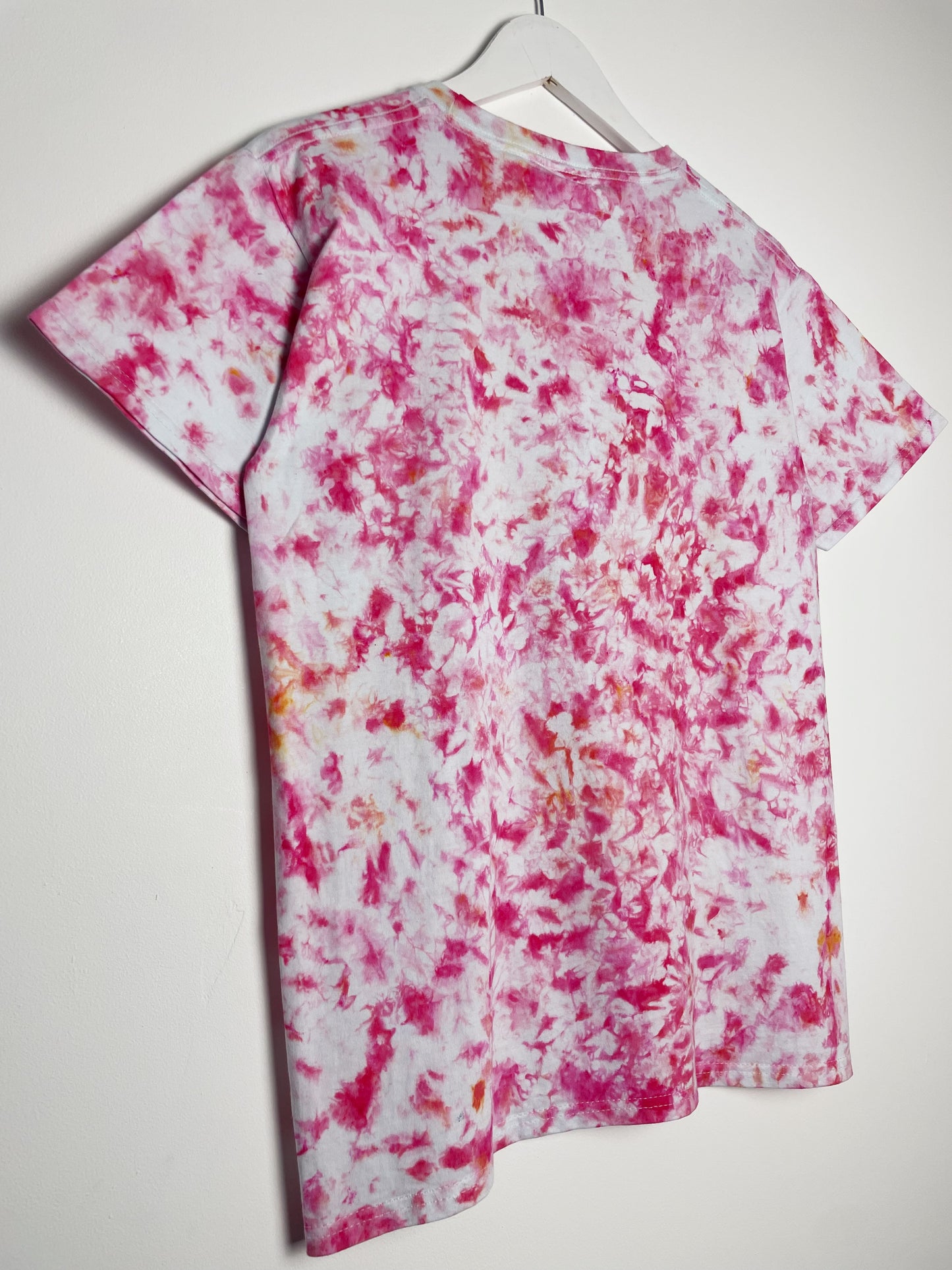 S | Ice Dye Pink Hand Dyed Ice Tie Dye T-Shirt