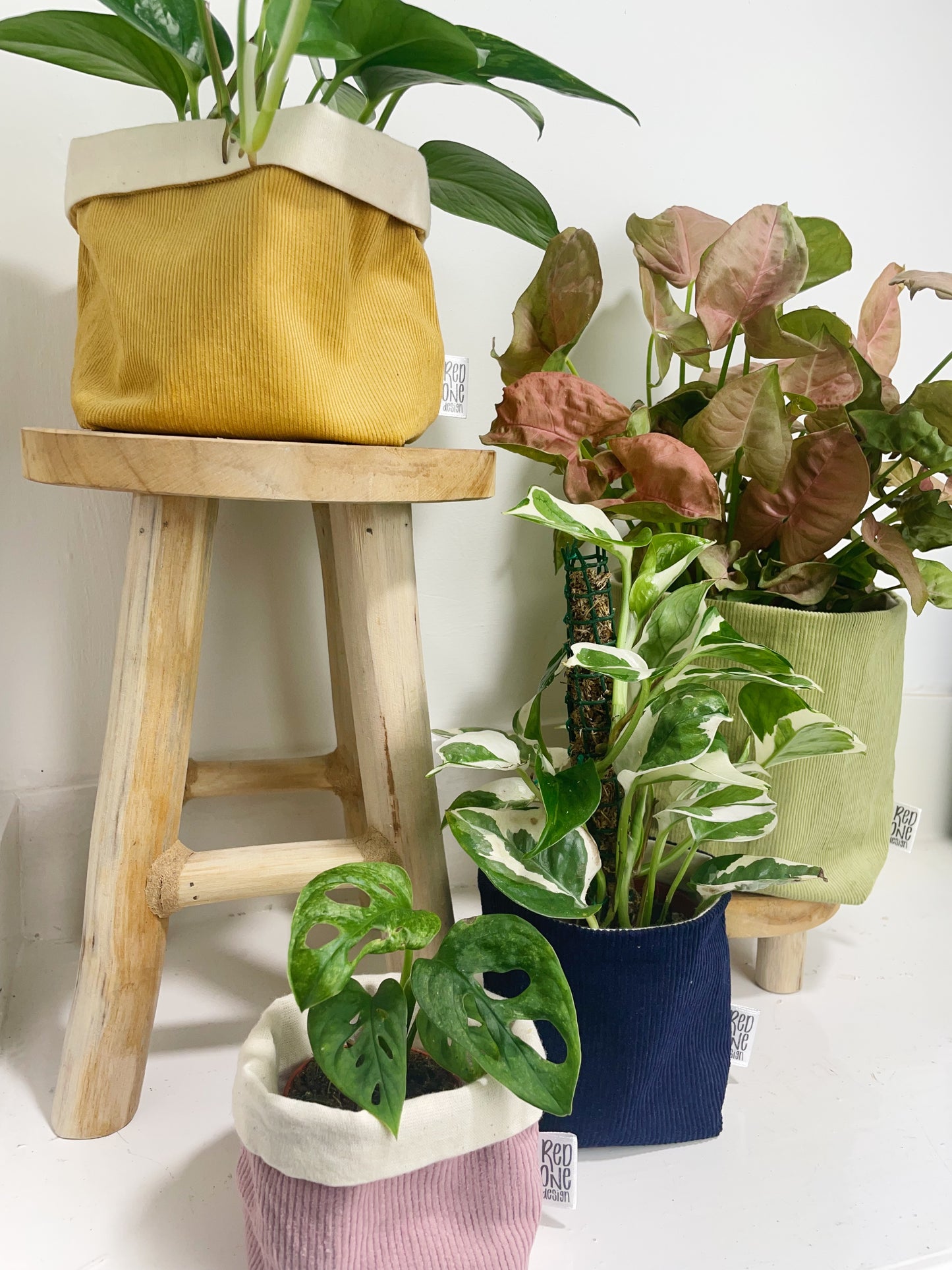 Handmade Corduroy Indoor Plant Pot Cover | Cord Houseplant Pot Sleeve
