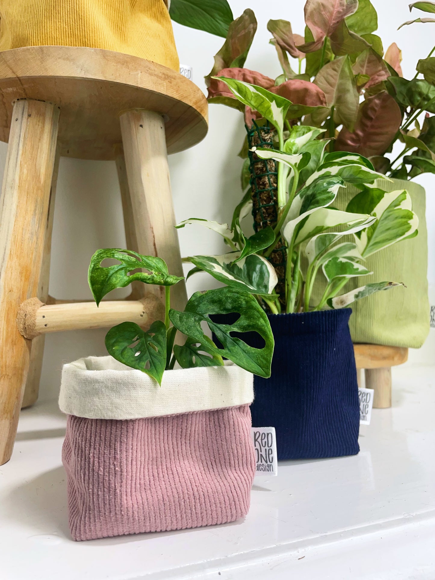 Handmade Corduroy Indoor Plant Pot Cover | Cord Houseplant Pot Sleeve