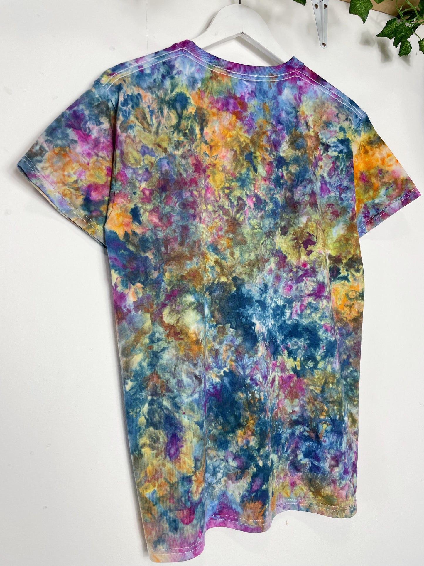 S | Ice Dye Blue Sunrise Hand Dyed Ice Tie Dye T-Shirt