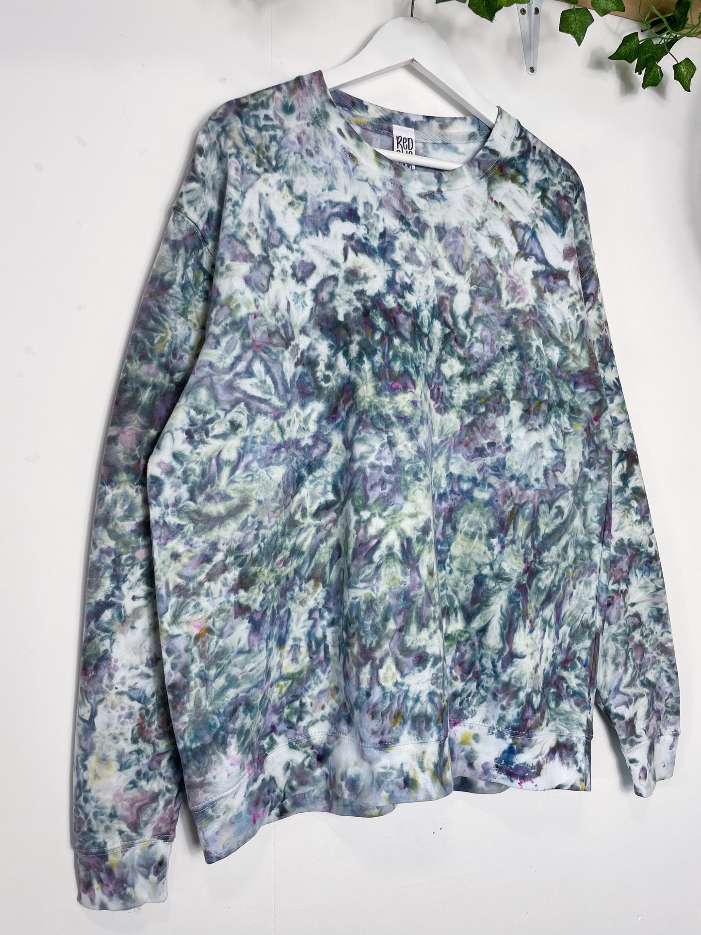 XL| Ice Dye Cosmic Black Hand Dyed Sweatshirt