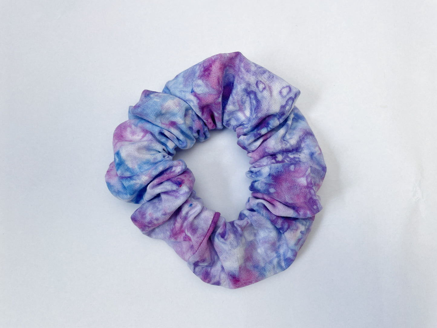 Lilac Ice Dye Handmade Cotton Scrunchies