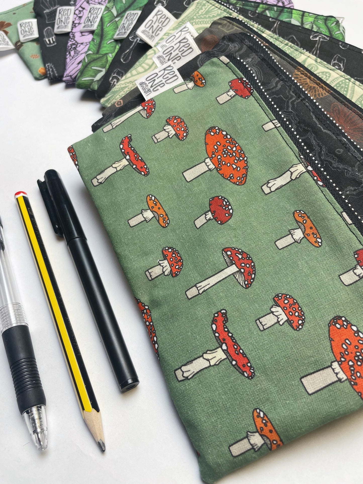 Handmade Zip Pouch | Printed Pencil Case | Small Coin Purse Make-up Pouch