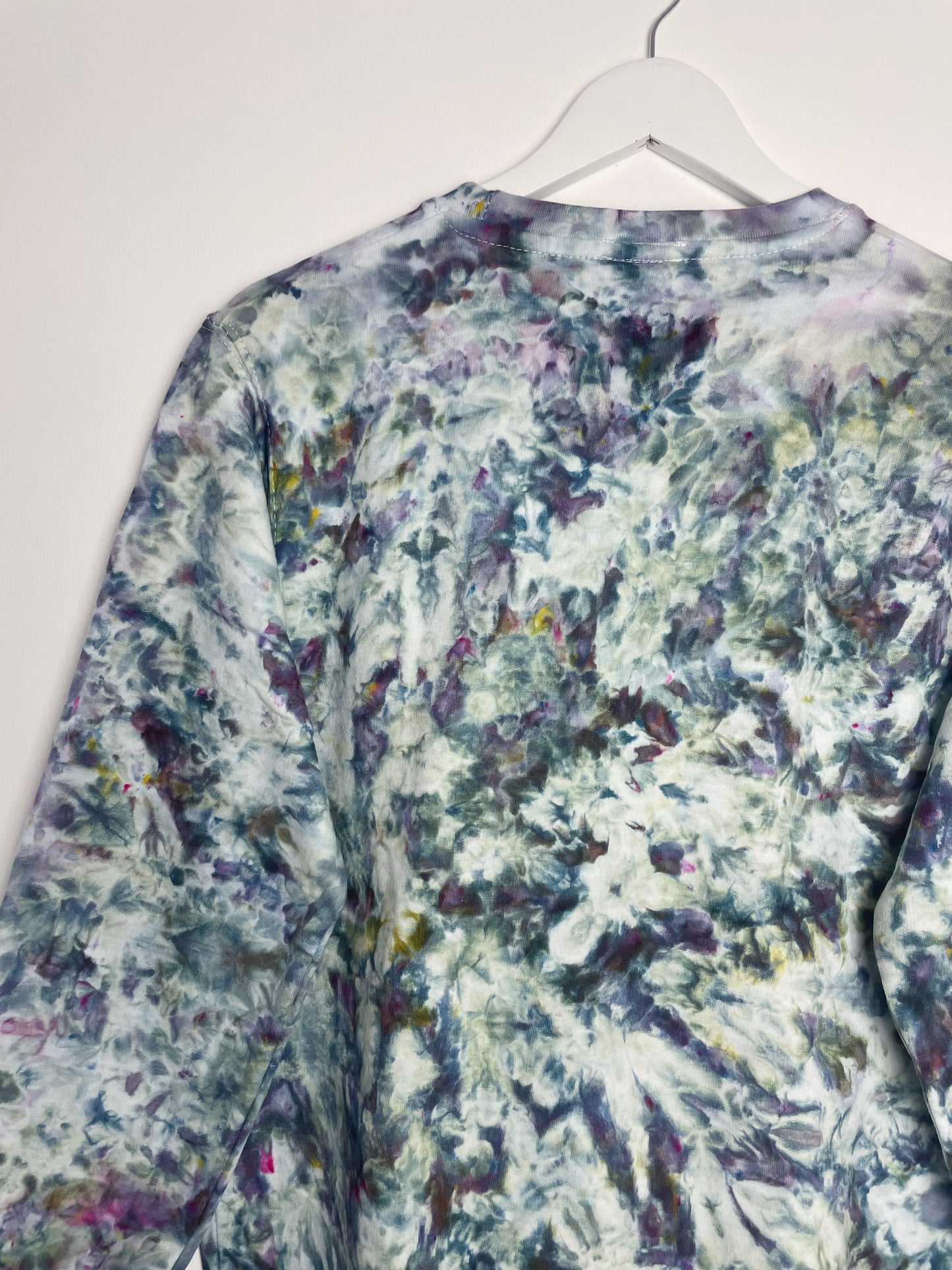 S | Ice Dye Cosmic Black Hand Dyed Sweatshirt
