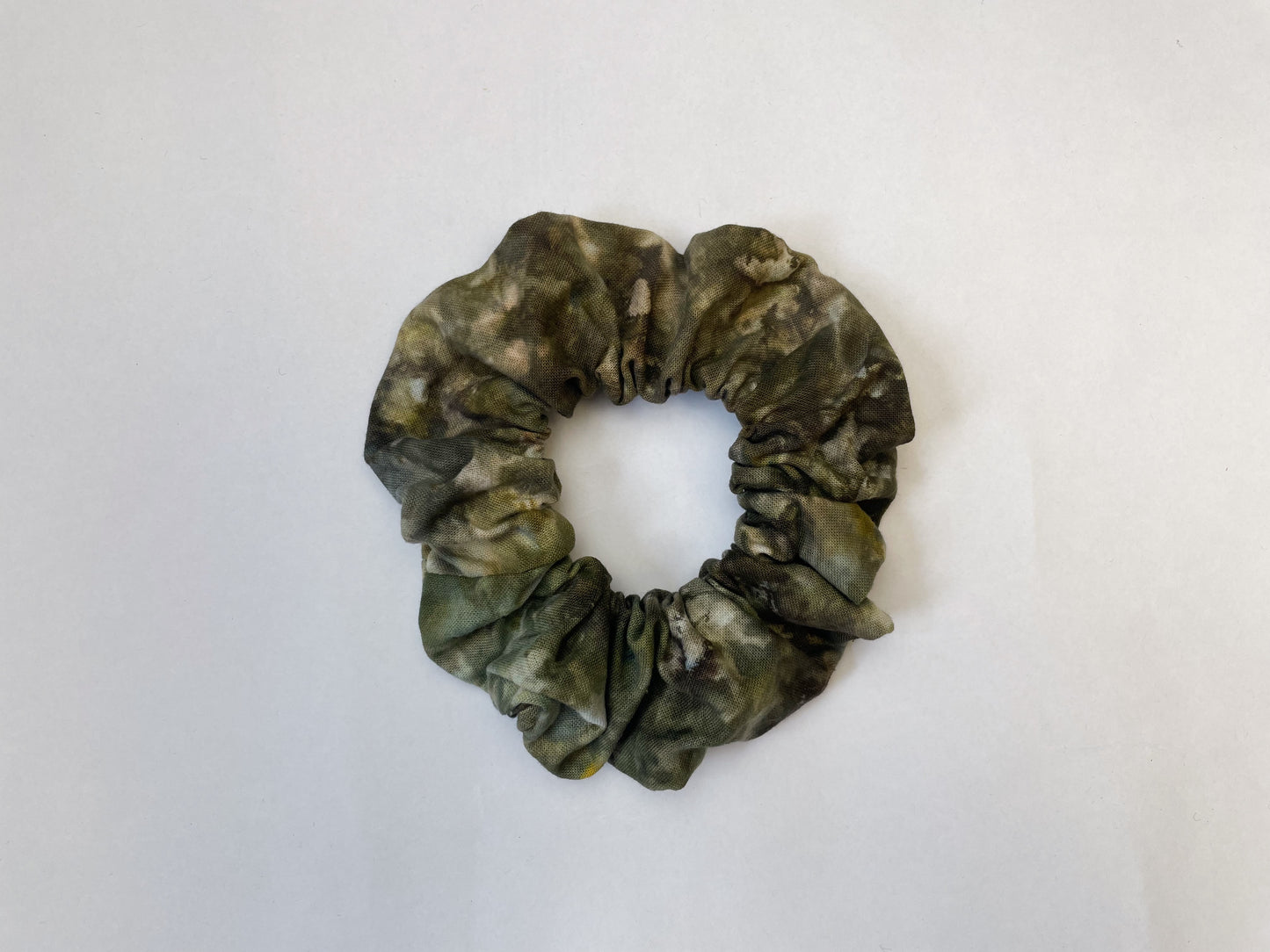 Dark Brown Ice Dye Handmade Cotton Scrunchie