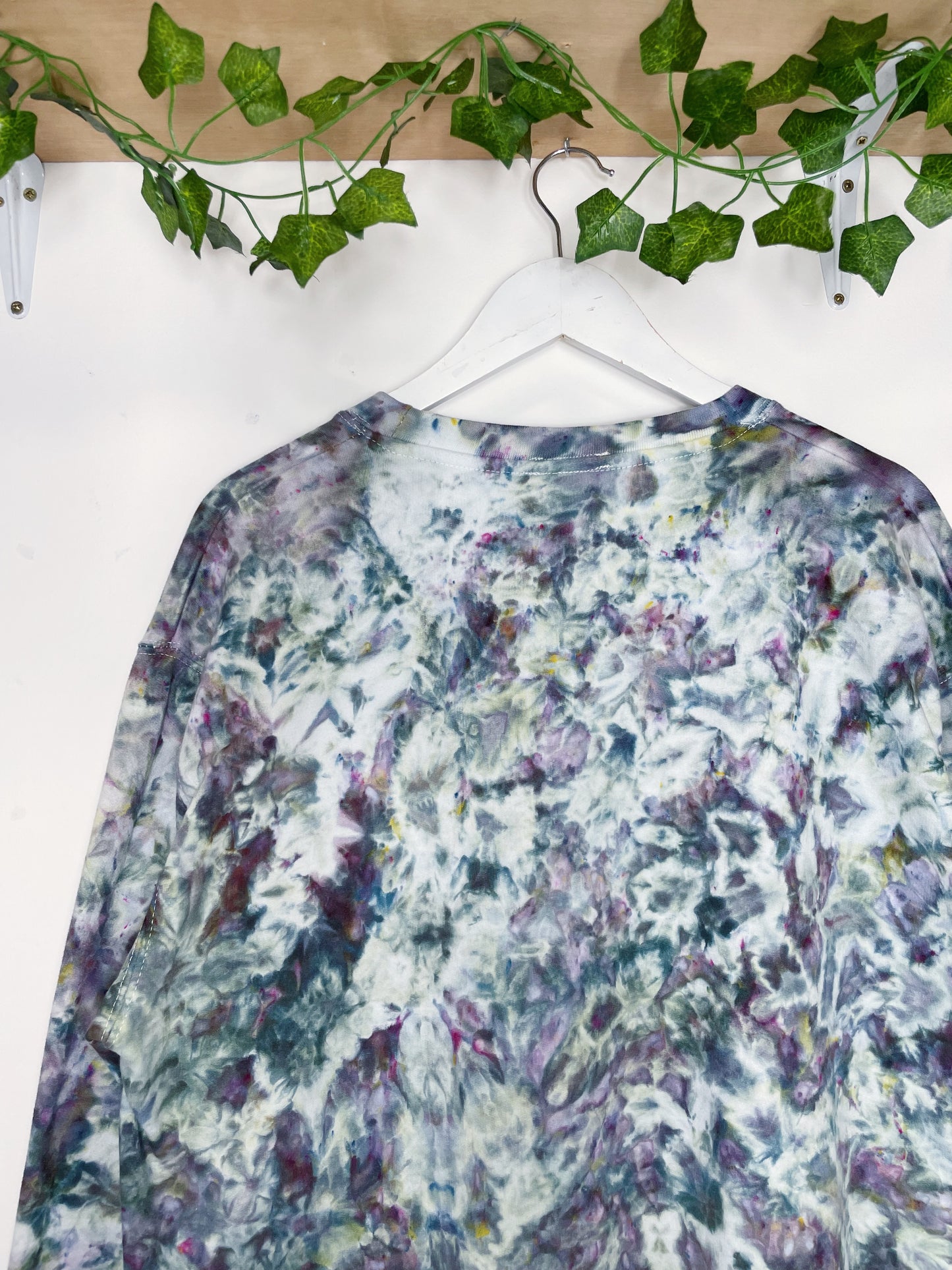 XL| Ice Dye Cosmic Black Hand Dyed Sweatshirt