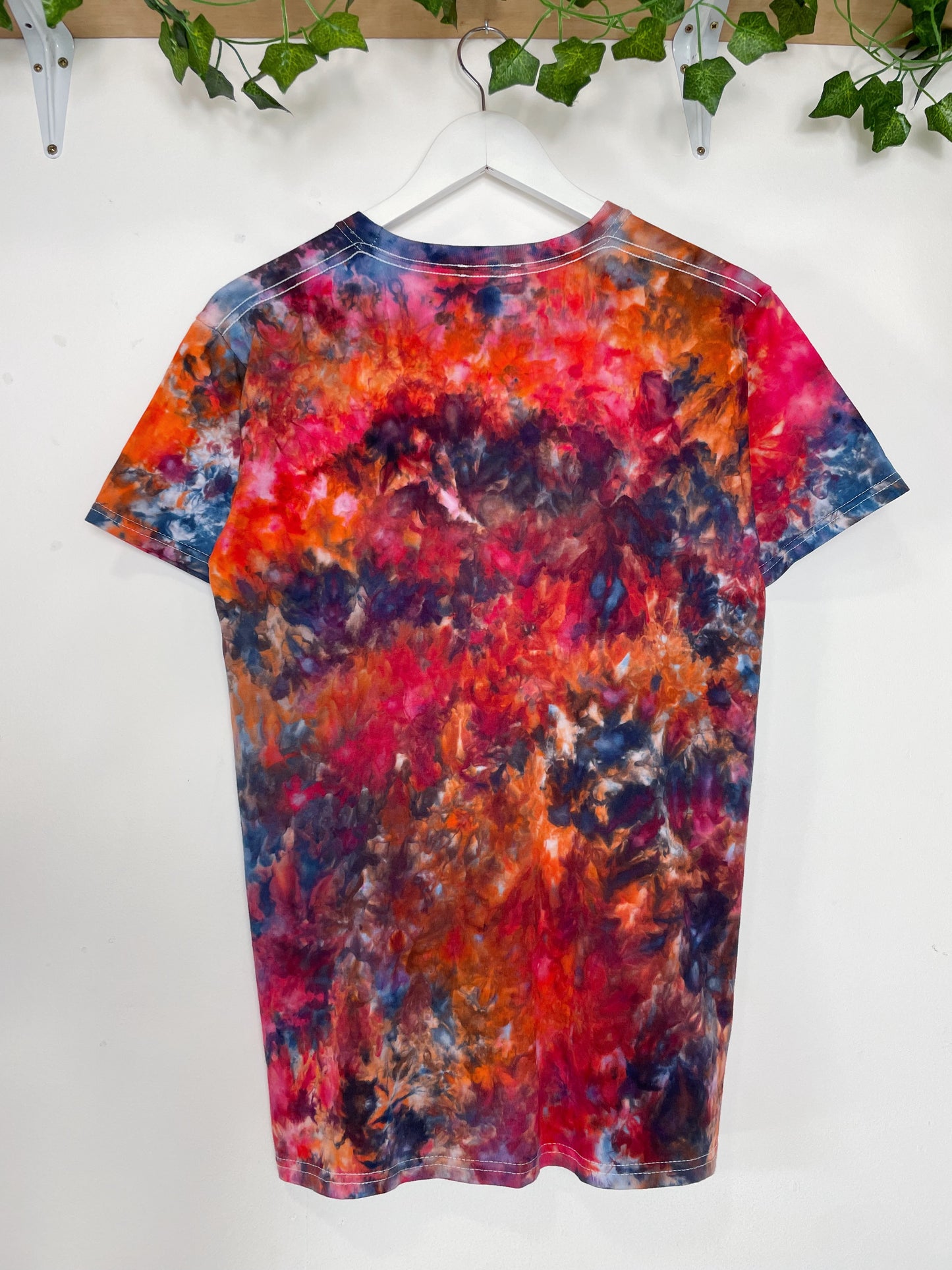 S | Ice Dye Red Galaxy Hand Dyed Ice Tie Dye T-Shirt