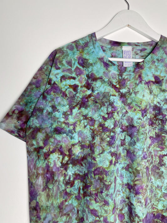 XL | Ice Dye Amethyst Jungle Hand Dyed Ice Tie Dye T-Shirt