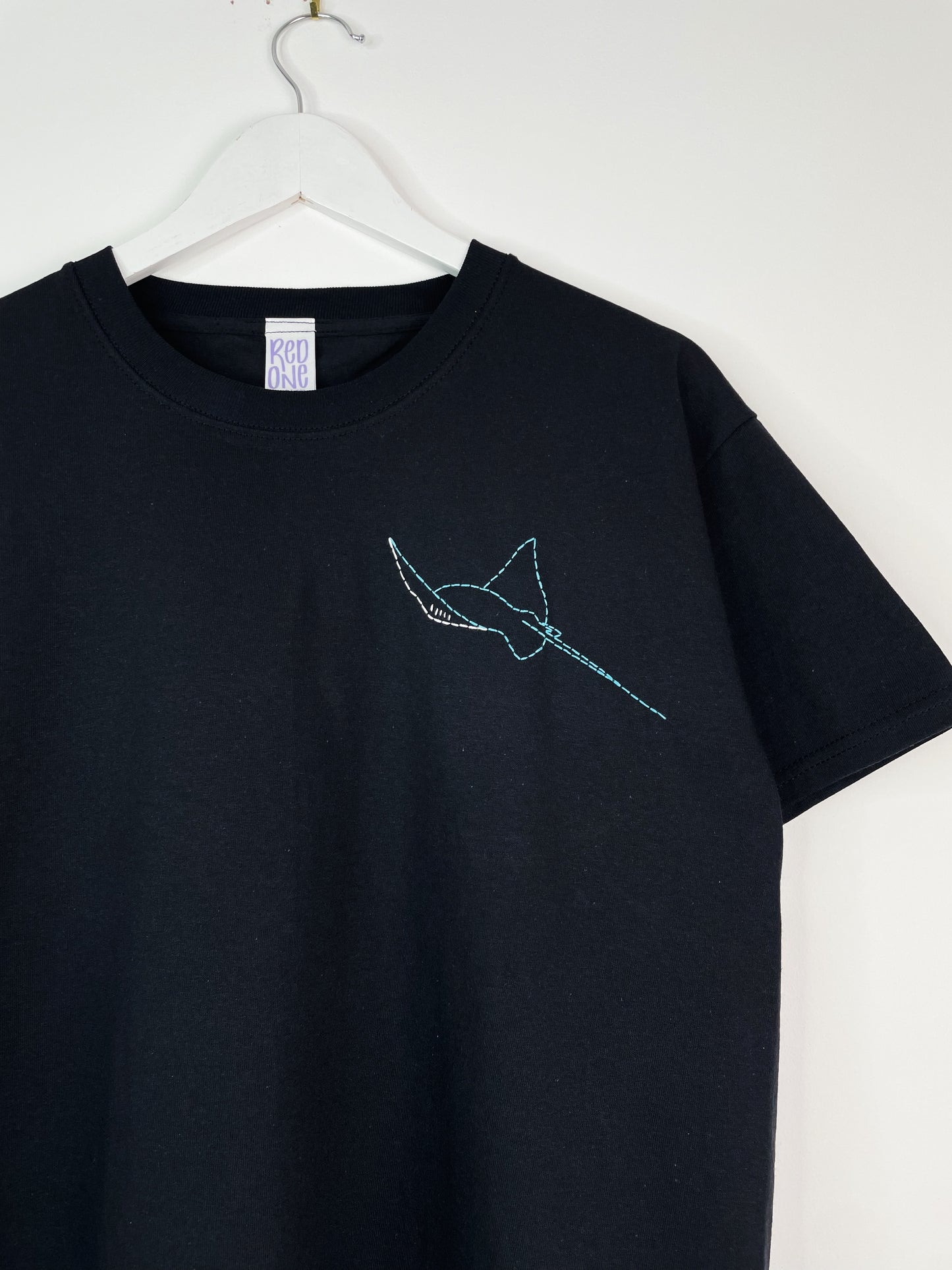 Stingray - Hand Embroidered Unisex T-Shirt