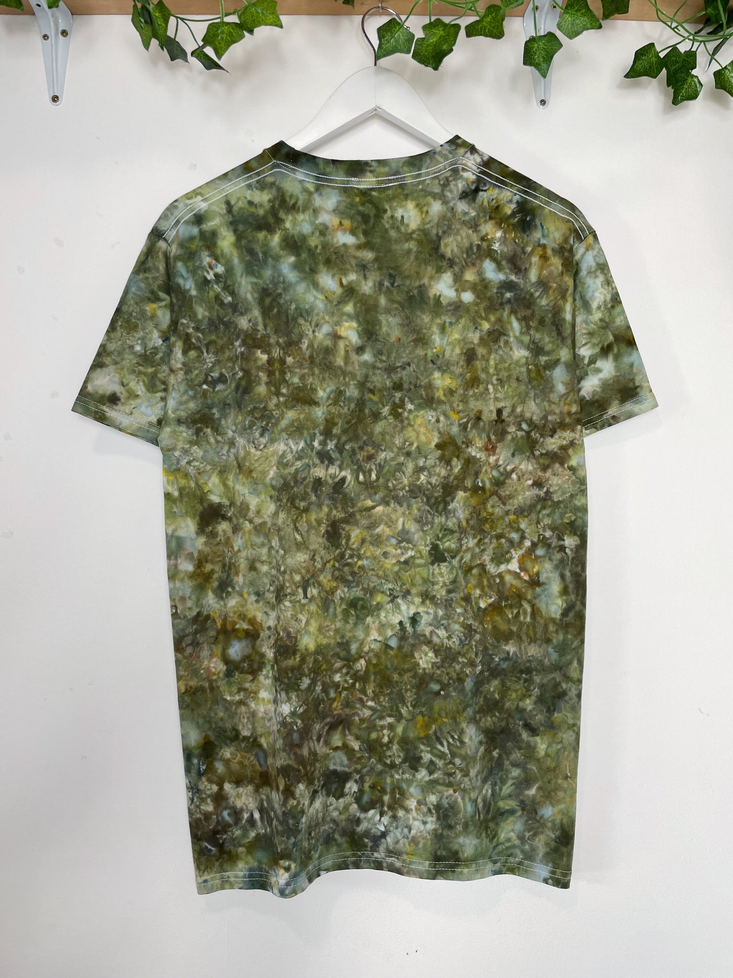 M | Ice Dye Olive Brown Hand Dyed Ice Tie Dye T-Shirt
