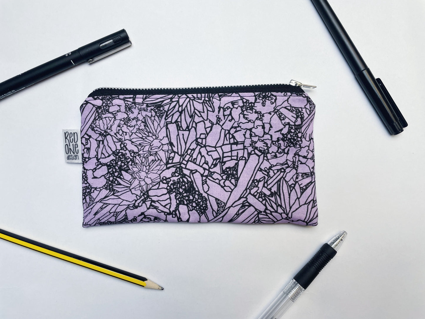 Handmade Zip Pouch | Printed Pencil Case | Small Coin Purse Make-up Pouch