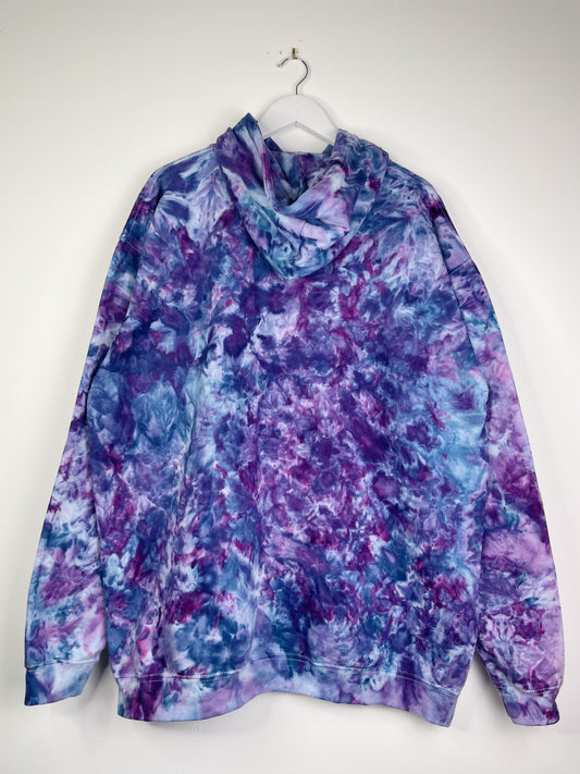 XXL | Ice Dye Purple Hand Dyed Pullover Hoodie