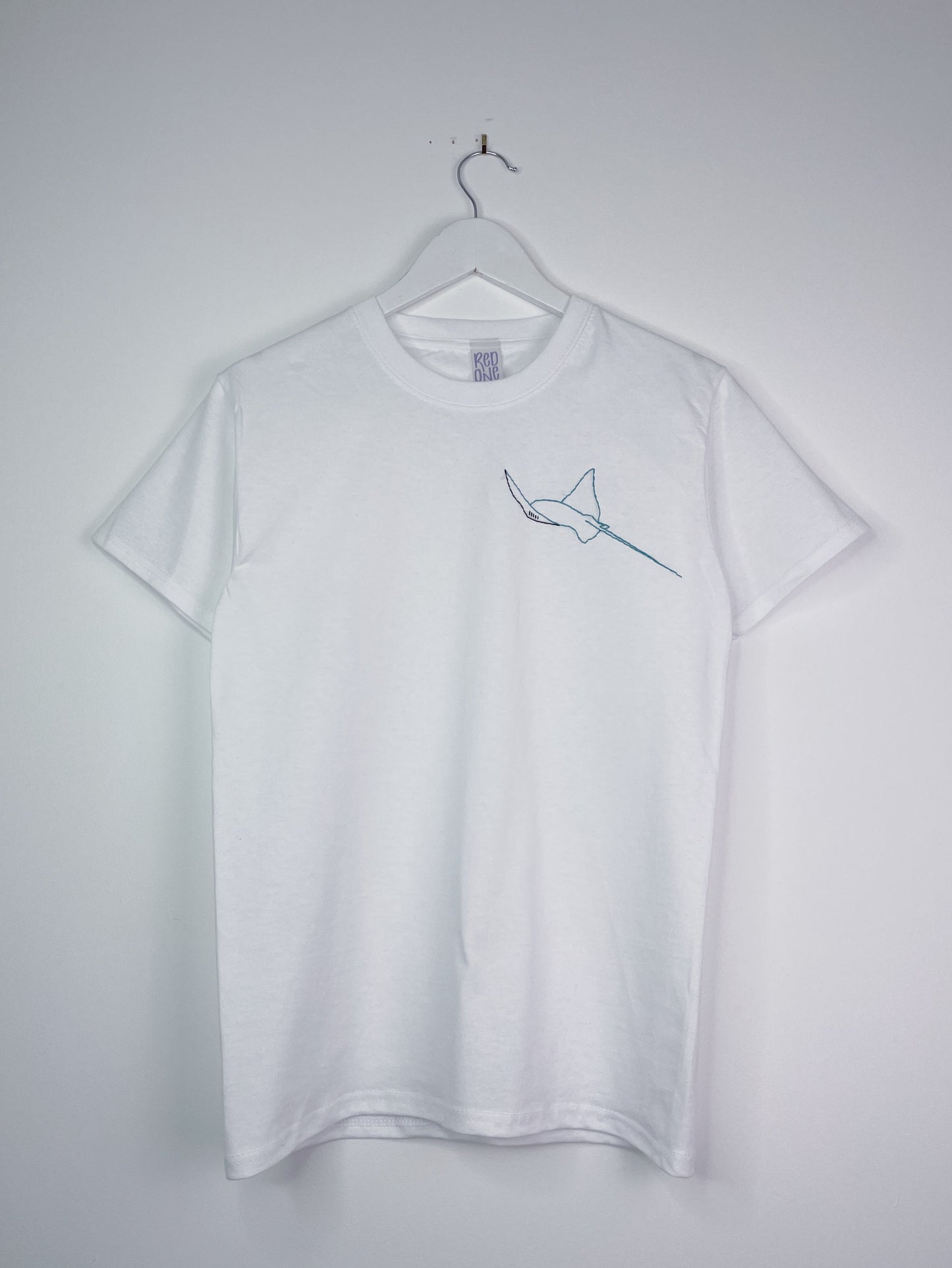 Stingray - Hand Embroidered Unisex T-Shirt