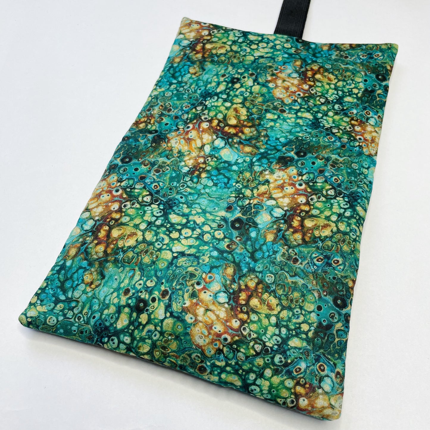 Handmade Tobacco Pouch | Turquoise Marble Print Rolling Tobacco Storage Holder