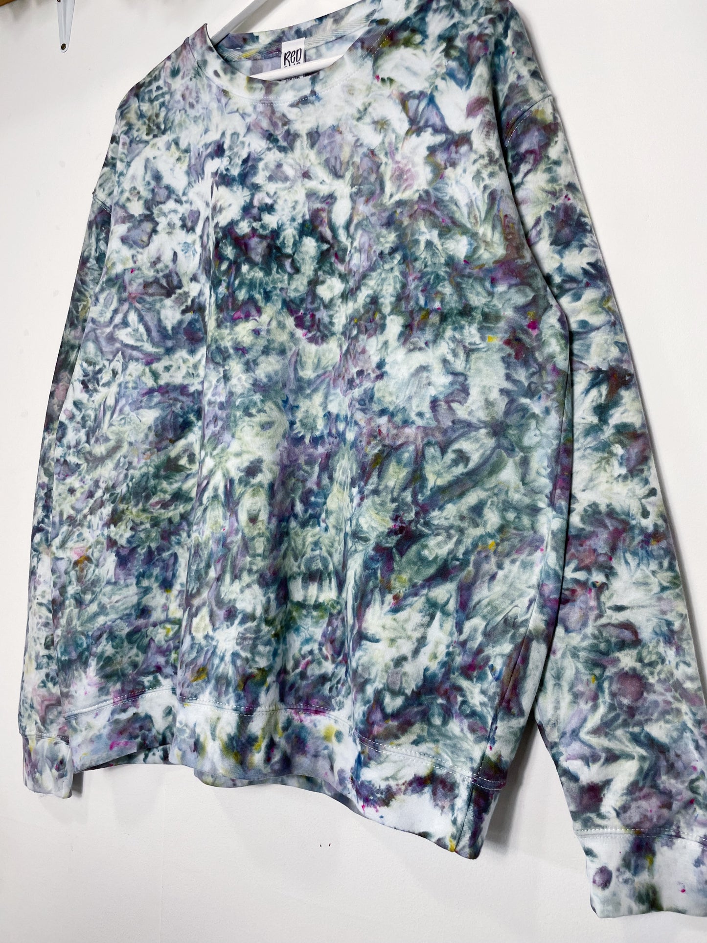 XL| Ice Dye Cosmic Black Hand Dyed Sweatshirt