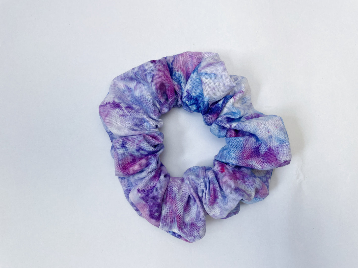 Lilac Ice Dye Handmade Cotton Scrunchies