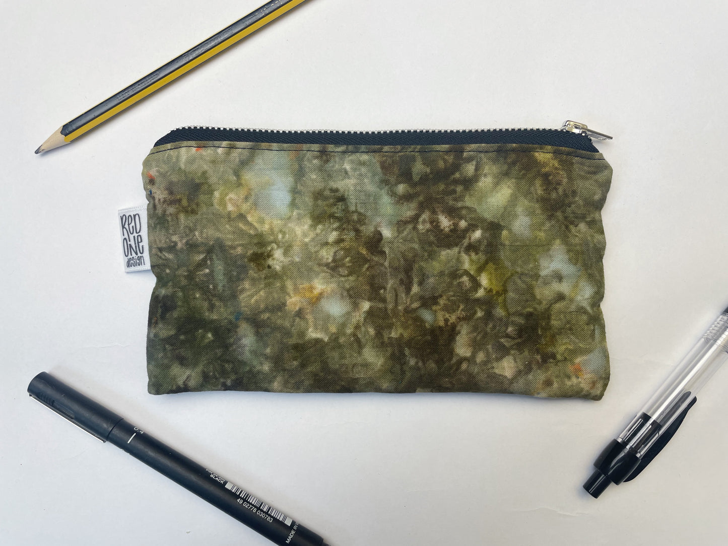 Handmade Ice Dye Zip Pouch | Colourful Pencil Case | Small Coin Purse Make-up Pouch