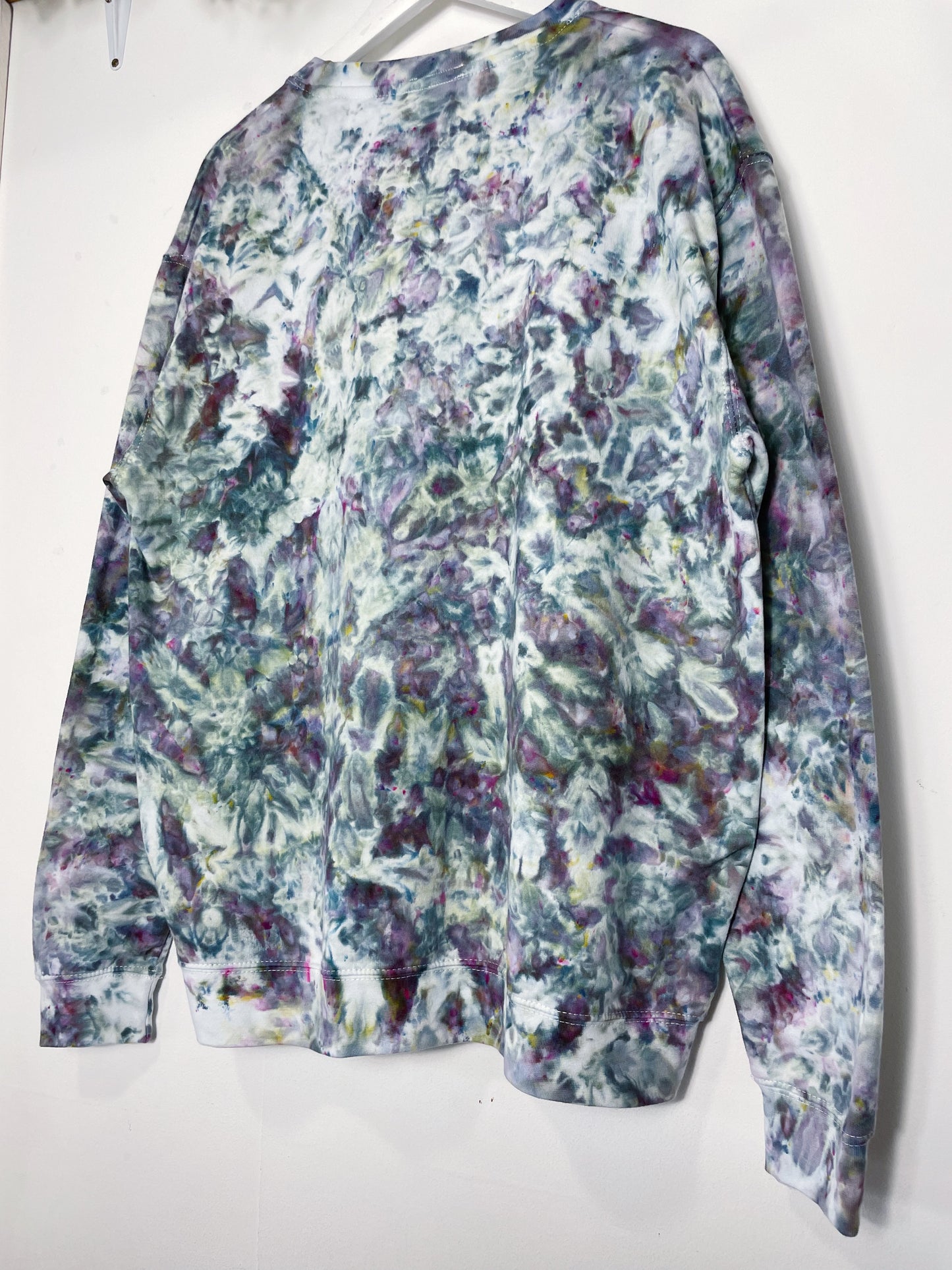 XL| Ice Dye Cosmic Black Hand Dyed Sweatshirt