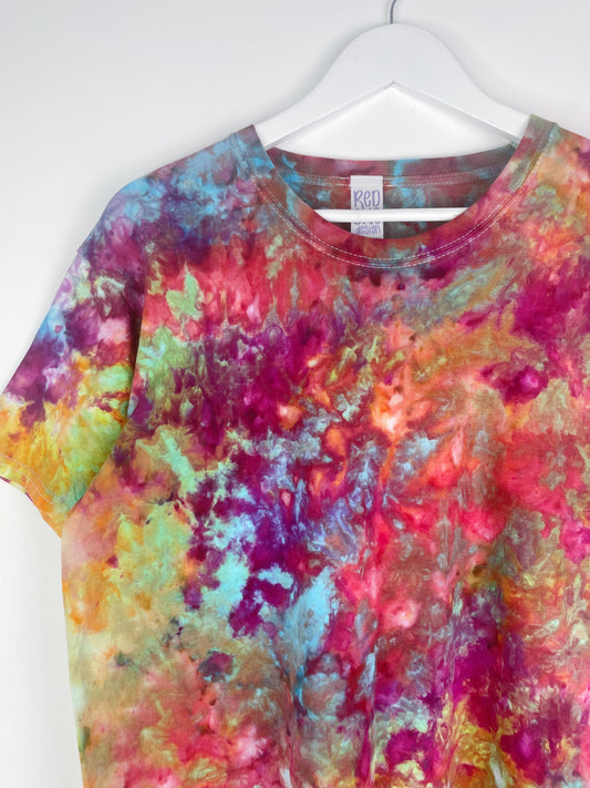 M | Ice Dye Rainbow Multicolour Hand Dyed Ice Tie Dye T-Shirt