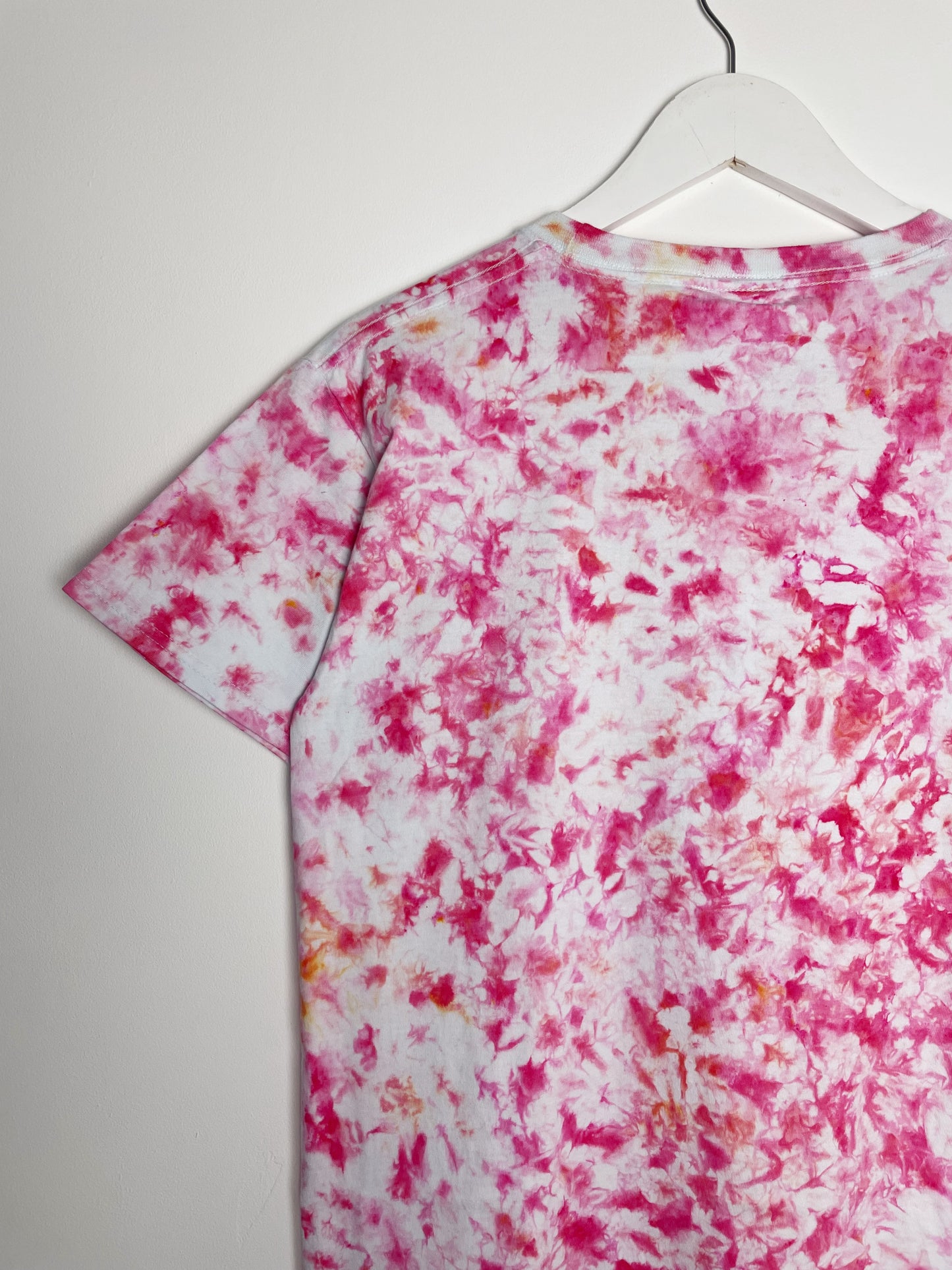 S | Ice Dye Pink Hand Dyed Ice Tie Dye T-Shirt