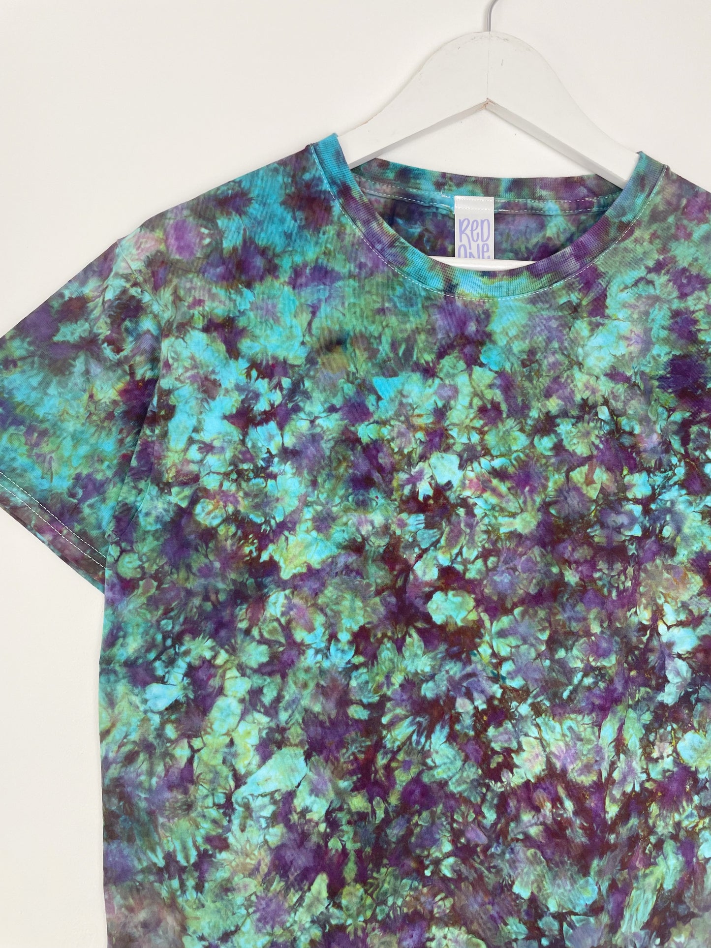 S | Blue Purple Ice Dye T-Shirt