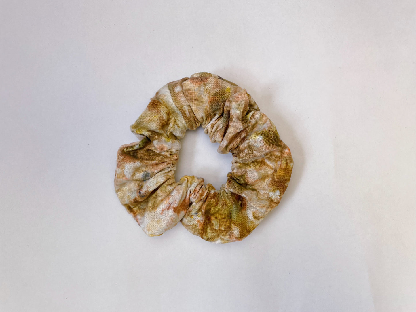 Light Brown Ice Dye Handmade Cotton Scrunchie