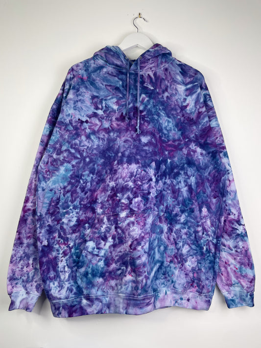 XXL | Ice Dye Purple Hand Dyed Pullover Hoodie