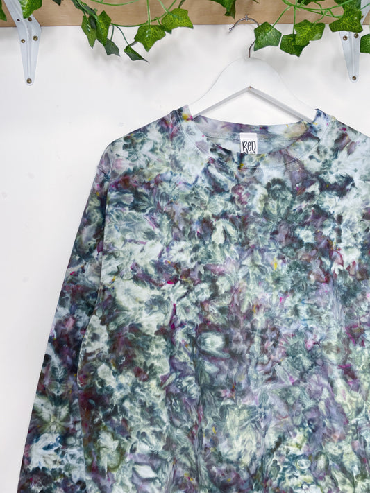 M | Ice Dye Cosmic Black Hand Dyed Sweatshirt