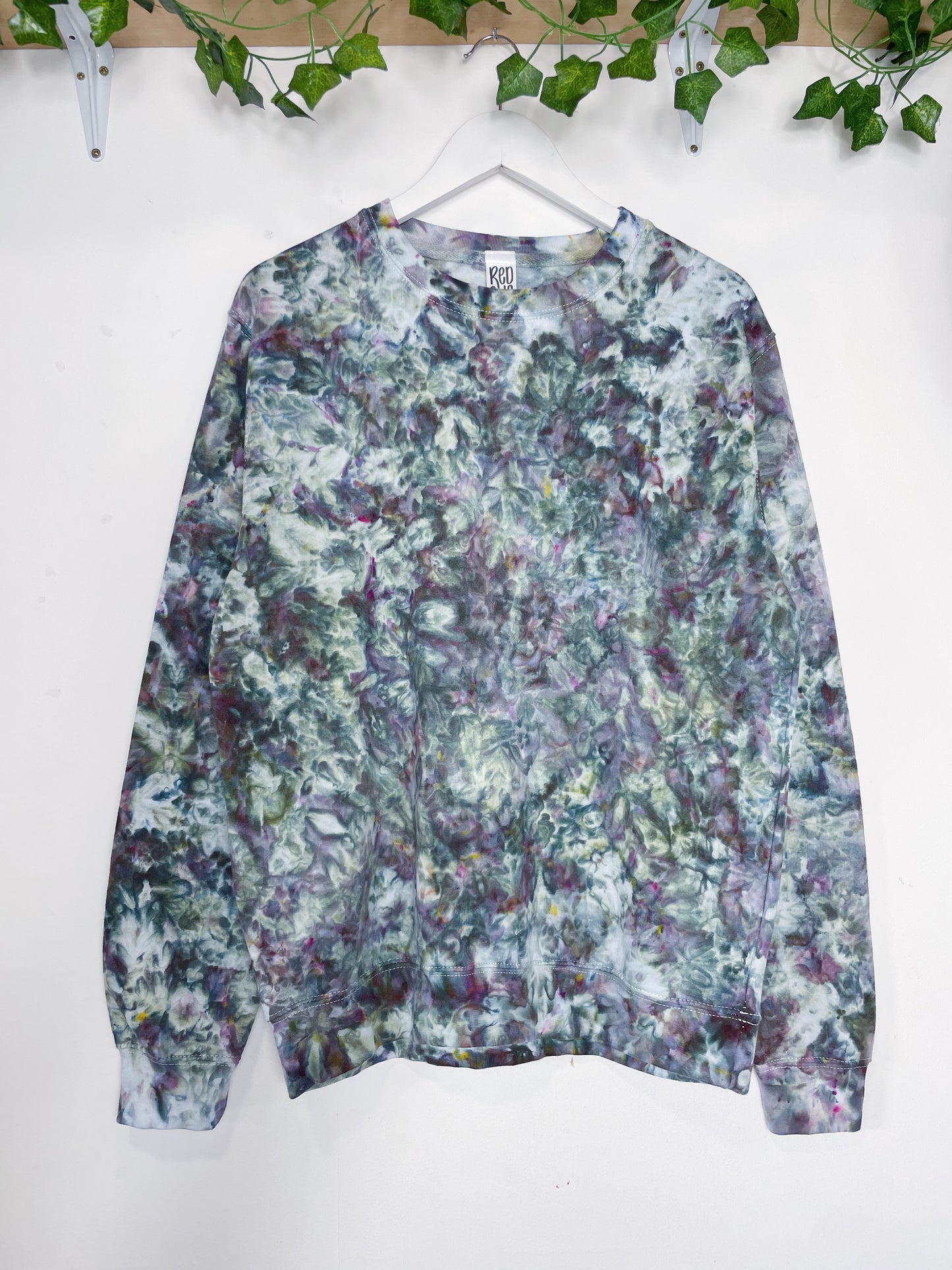 M | Ice Dye Cosmic Black Hand Dyed Sweatshirt