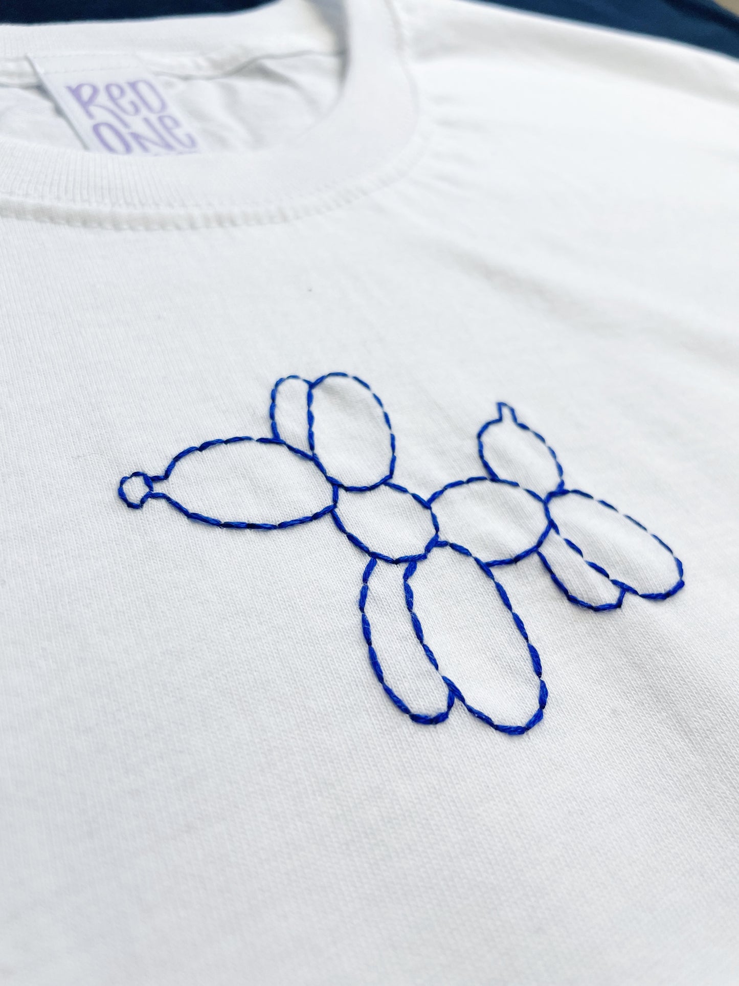 Balloon Dog - Hand Embroidered Unisex T-Shirt