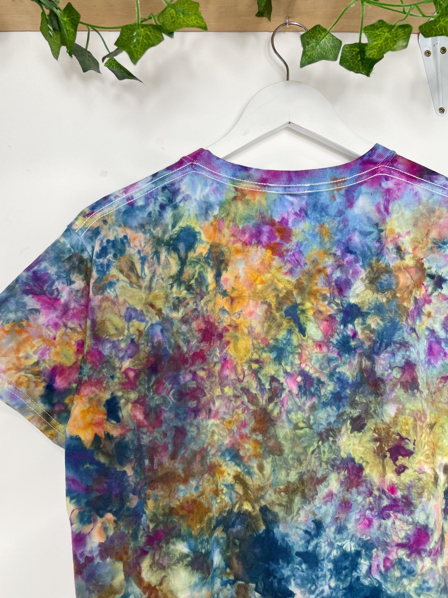 S | Ice Dye Blue Sunrise Hand Dyed Ice Tie Dye T-Shirt