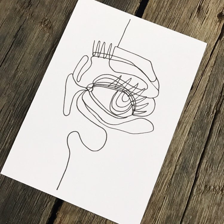 Hand Drawn Abstract Eye Art Print