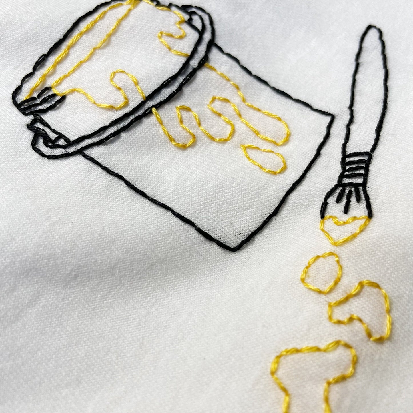 Hand Embroidered Paint Bucket T-Shirt