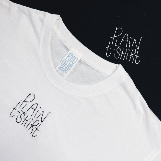 Plain T-Shirt - Hand Embroidered Unisex T-Shirt