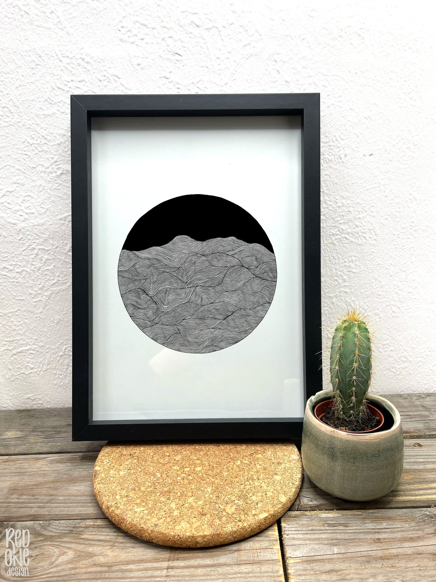 Mountains Linear Art Print | Wallart Decor Home