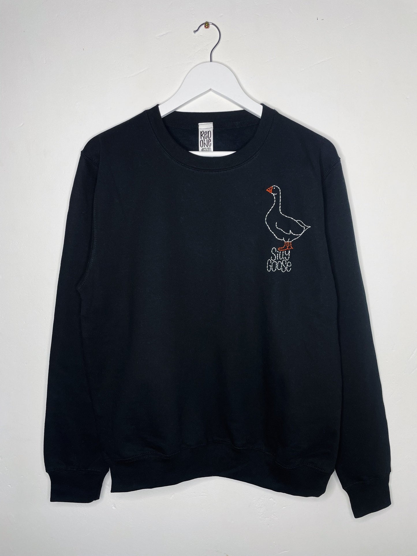 Silly Goose Hand Embroidered Sweatshirt