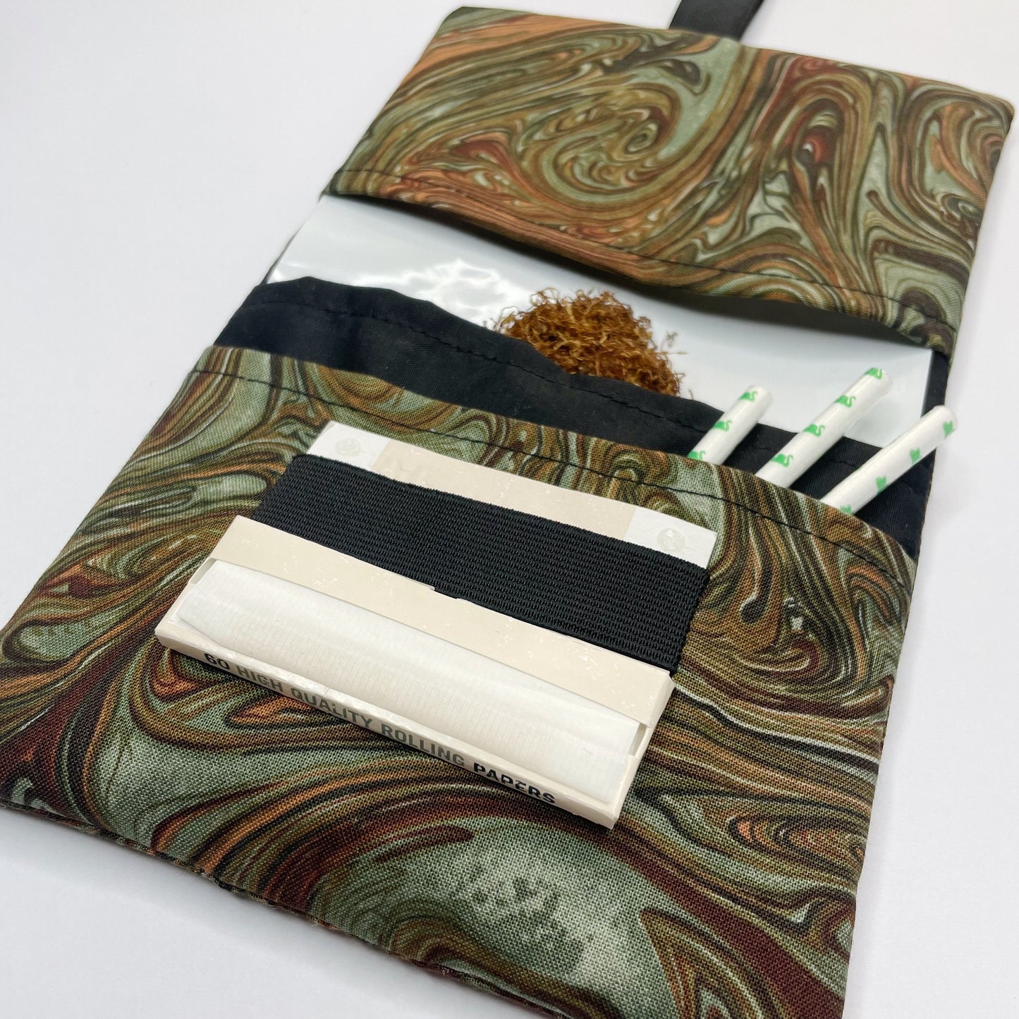 Handmade Tobacco Pouch | Marble Print Tobacco Storage Holder