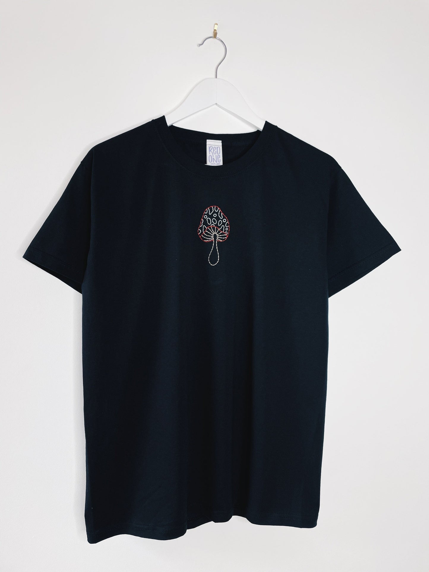 Mushroom | Hand Embroidered Unisex T-Shirt