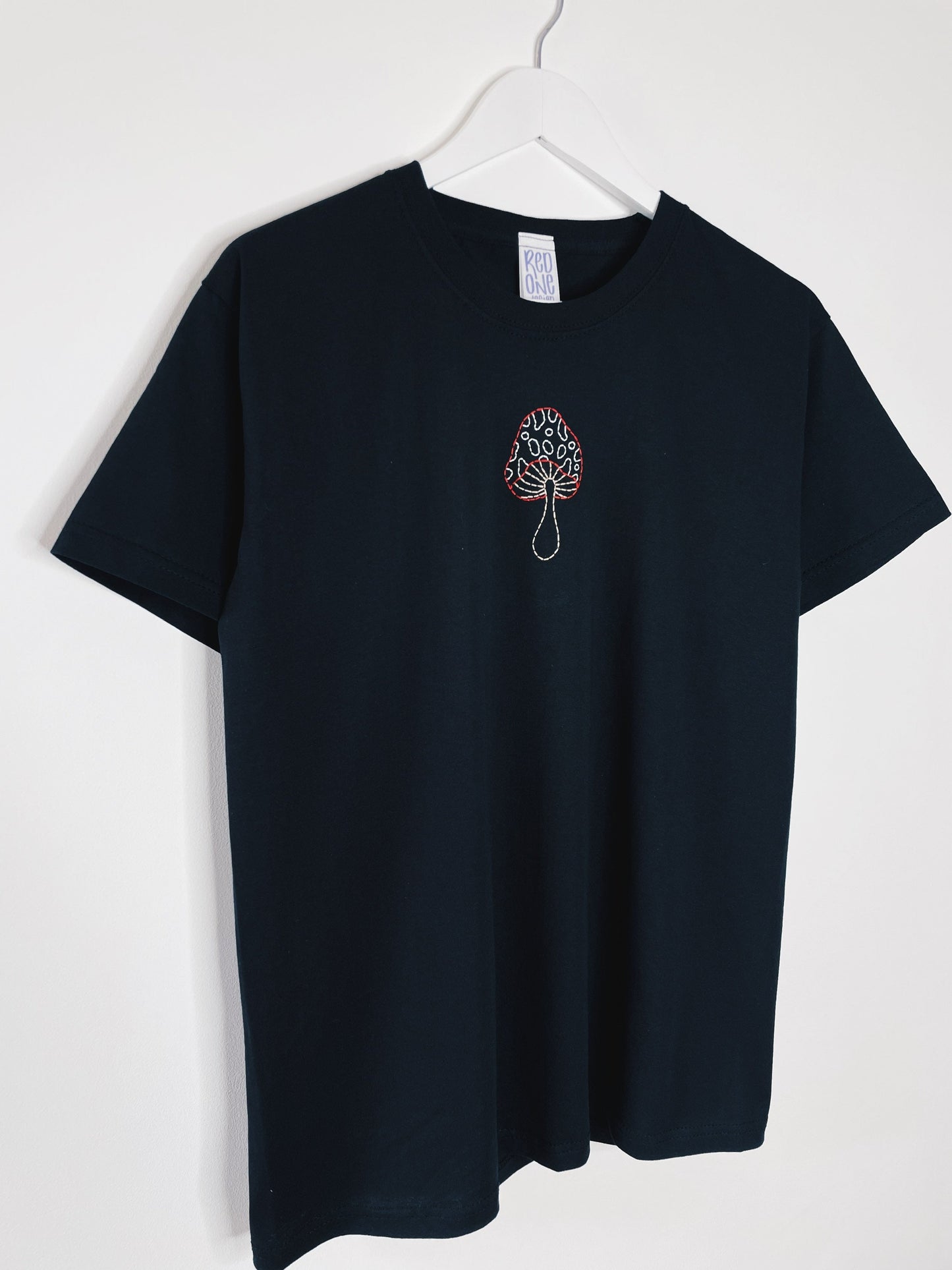 Mushroom | Hand Embroidered Unisex T-Shirt