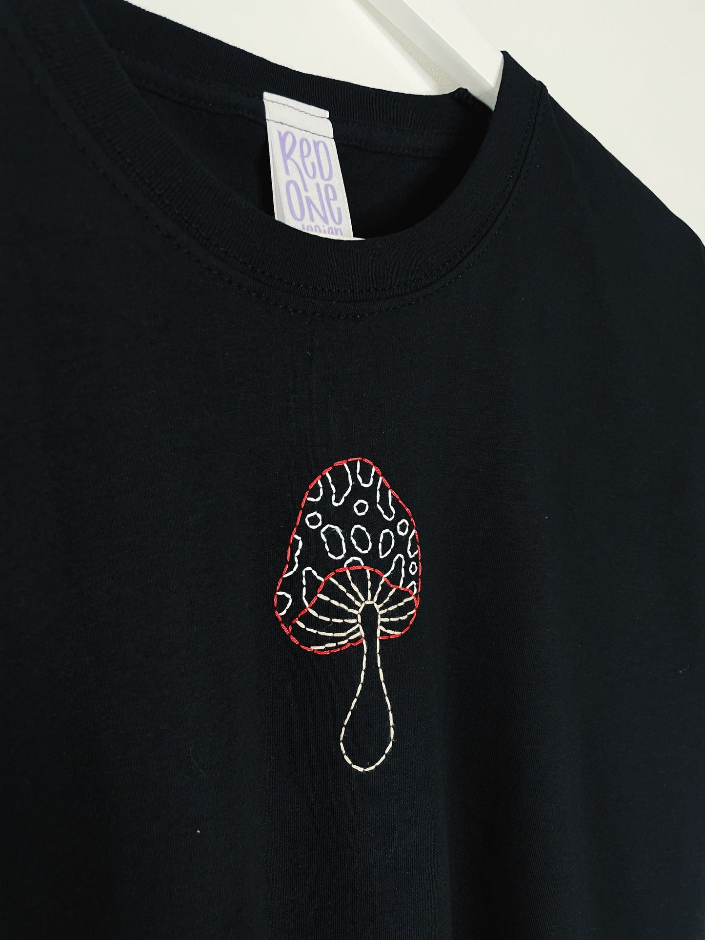 Mushroom | Hand Embroidered Unisex T-Shirt