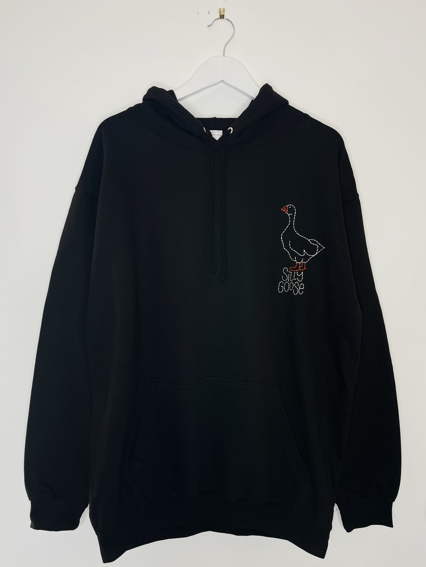 Silly Goose Hand Embroidered Unisex Hoodie
