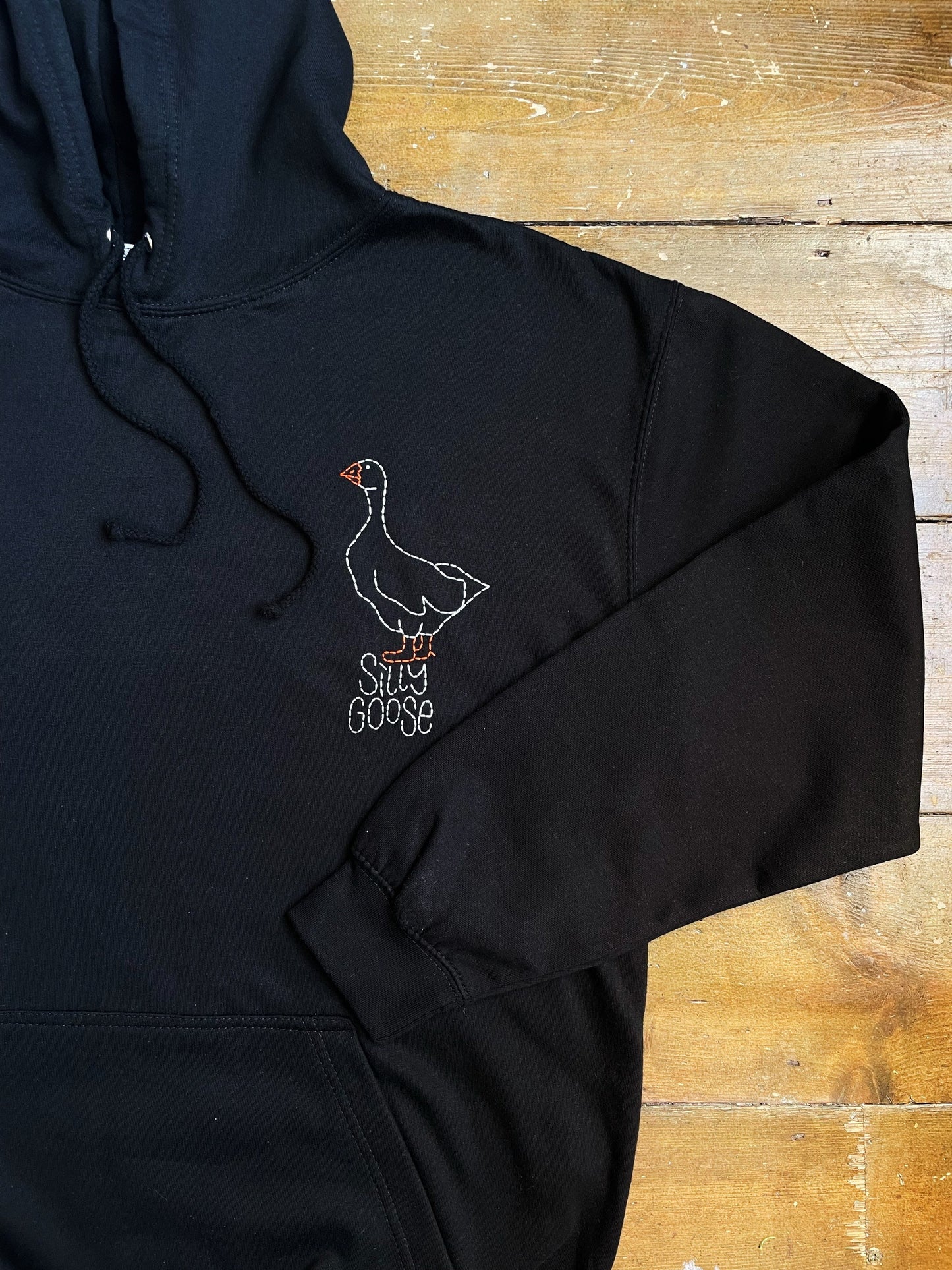 Silly Goose Hand Embroidered Unisex Hoodie