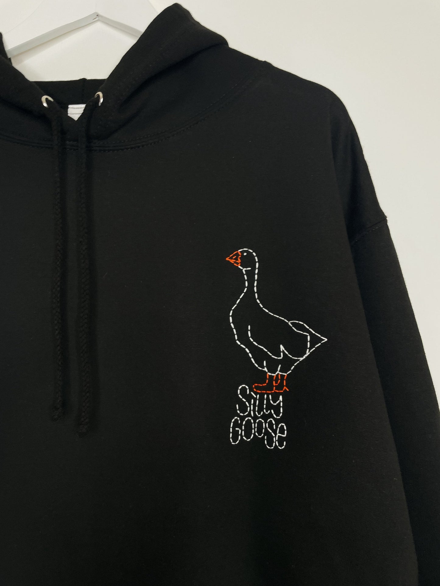 Silly Goose Hand Embroidered Unisex Hoodie