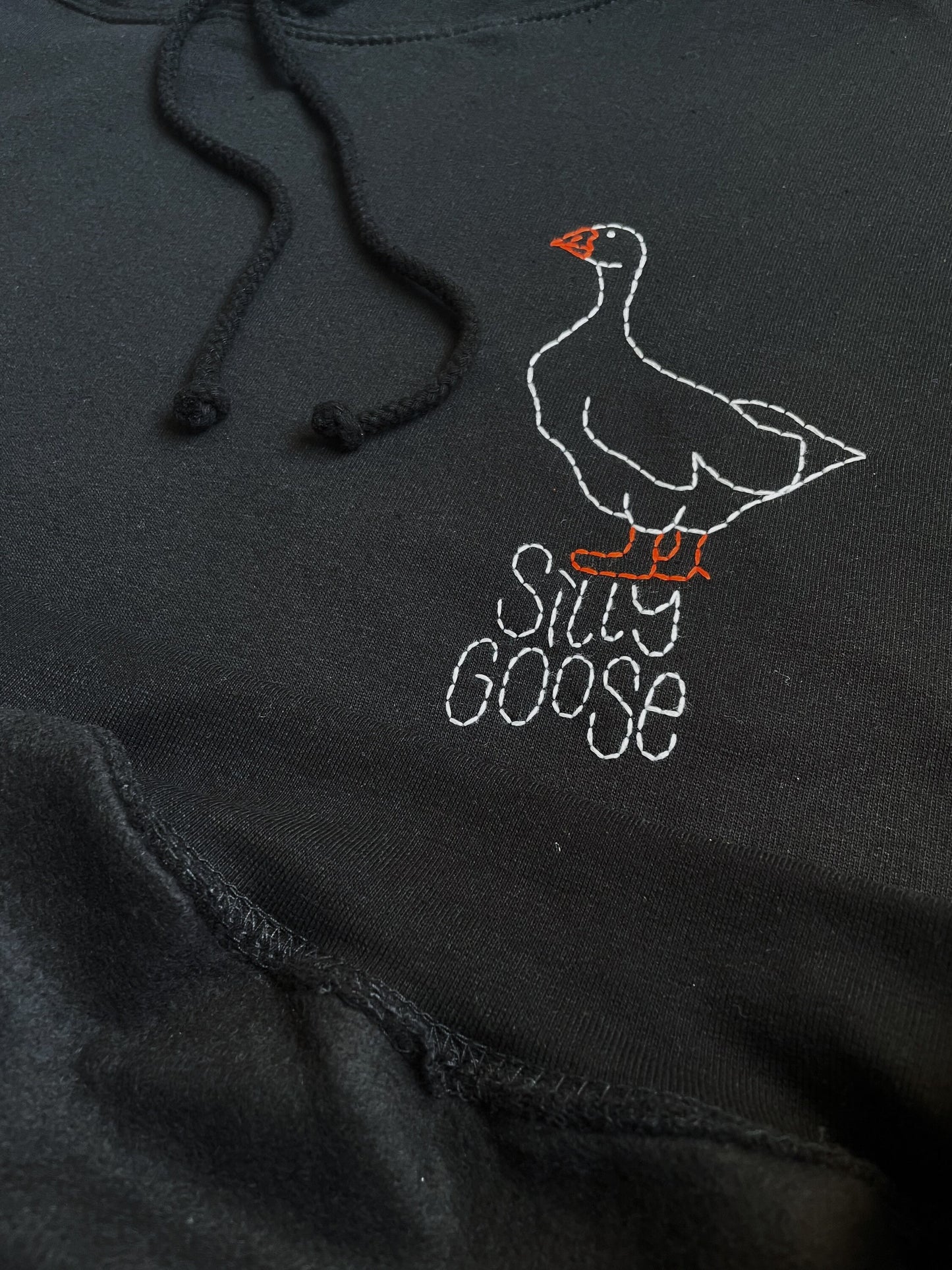 Silly Goose Hand Embroidered Unisex Hoodie